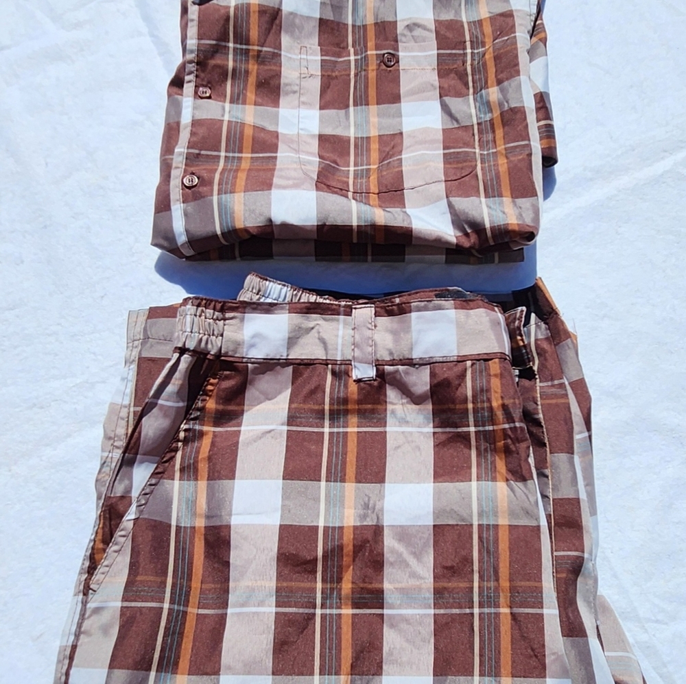 Mens matching shirt and shorts